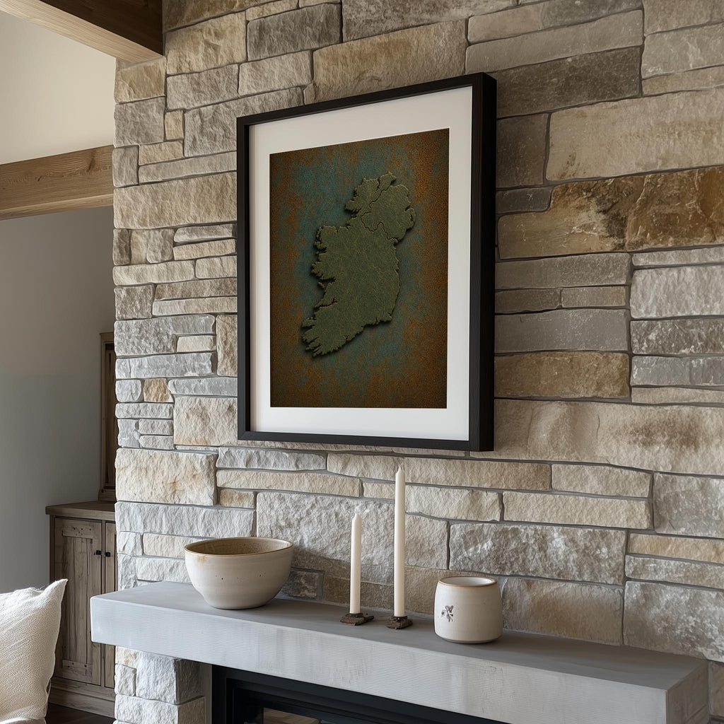 Vintage Ireland Map Silhouette Irish print – photo 3