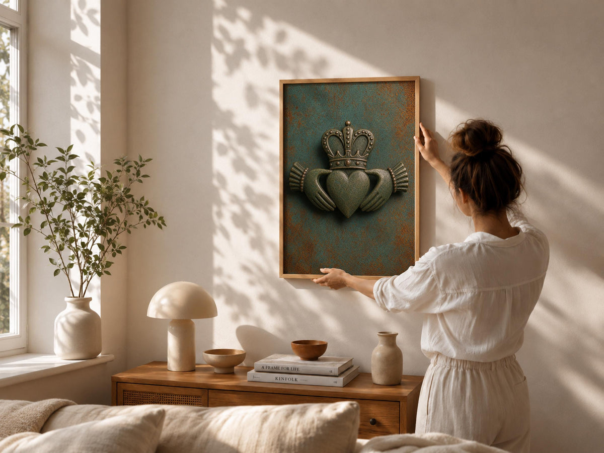 Claddagh Heart Vintage Irish print – photo 4