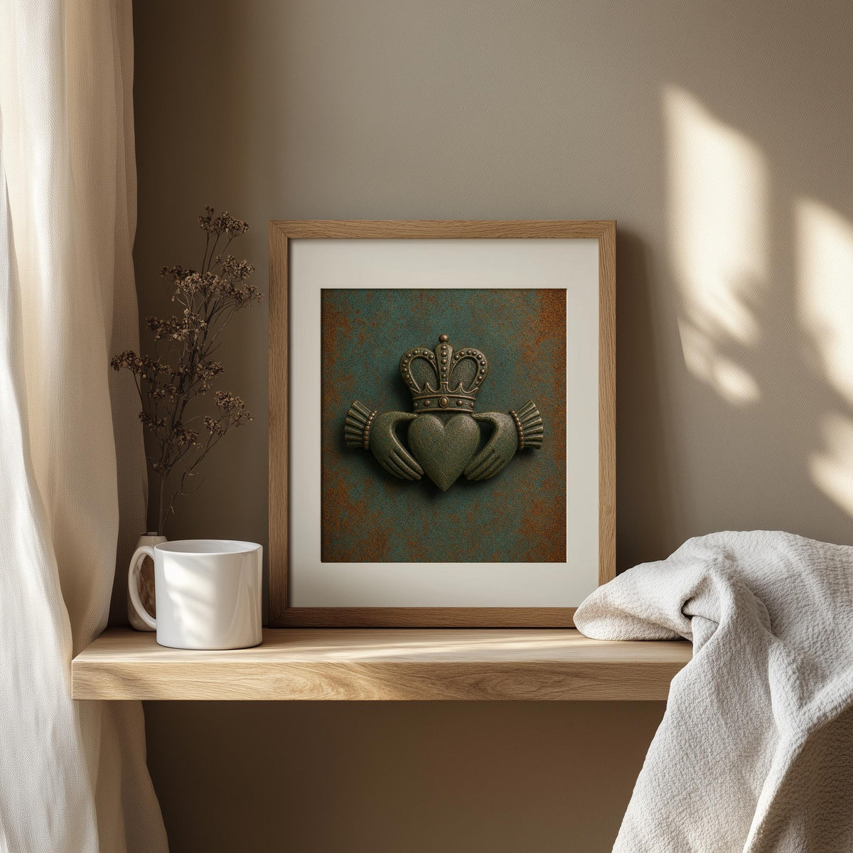 Claddagh Heart Vintage Irish print – photo 2