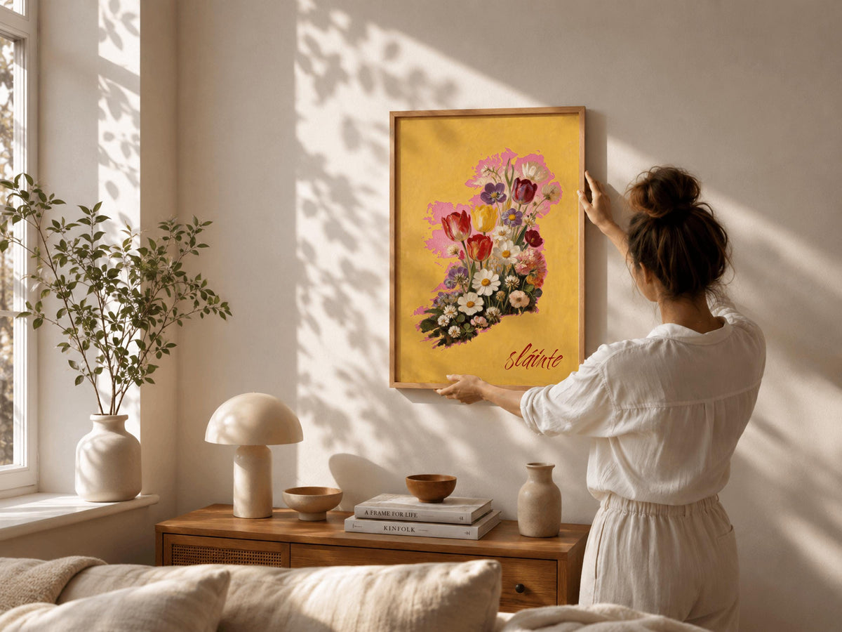 Slainte With Floral Ireland Map Irish print – photo 4