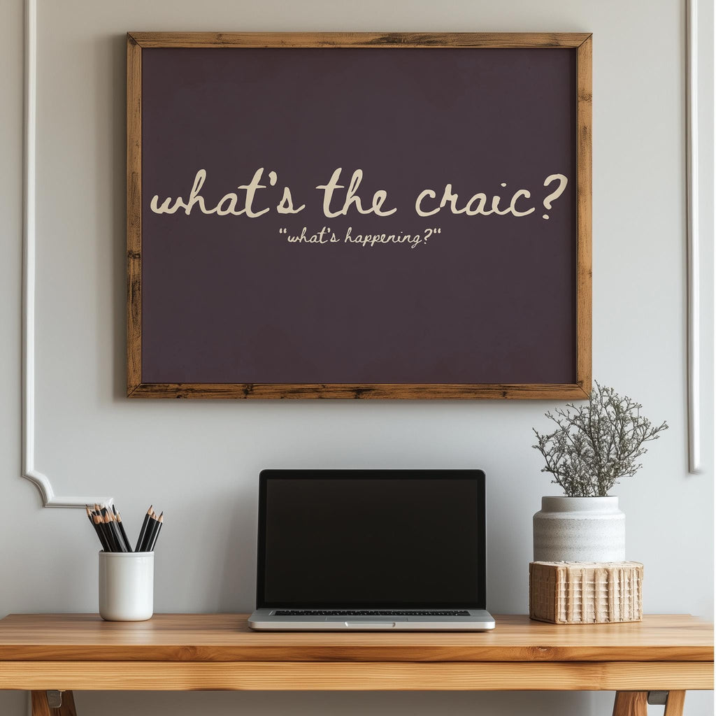 What's the Craic Plum Irish print – photo 3