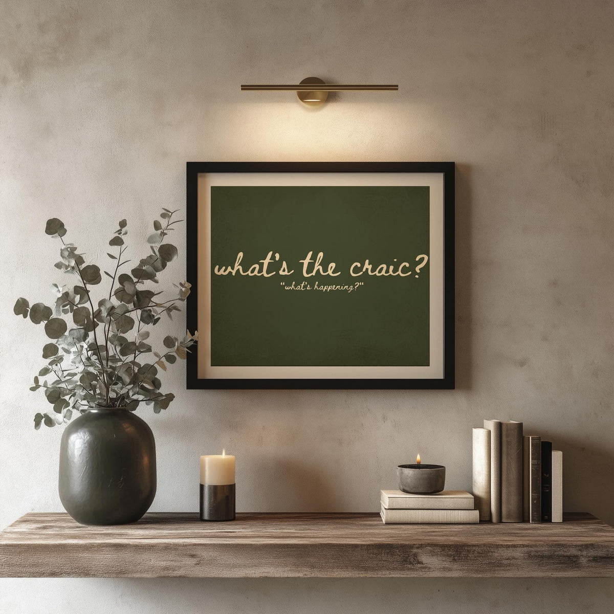 What's the Craic Olive Green Irish print – photo 5