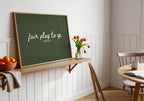 Fair Play to Ye Olive Irish print – room mockup 1