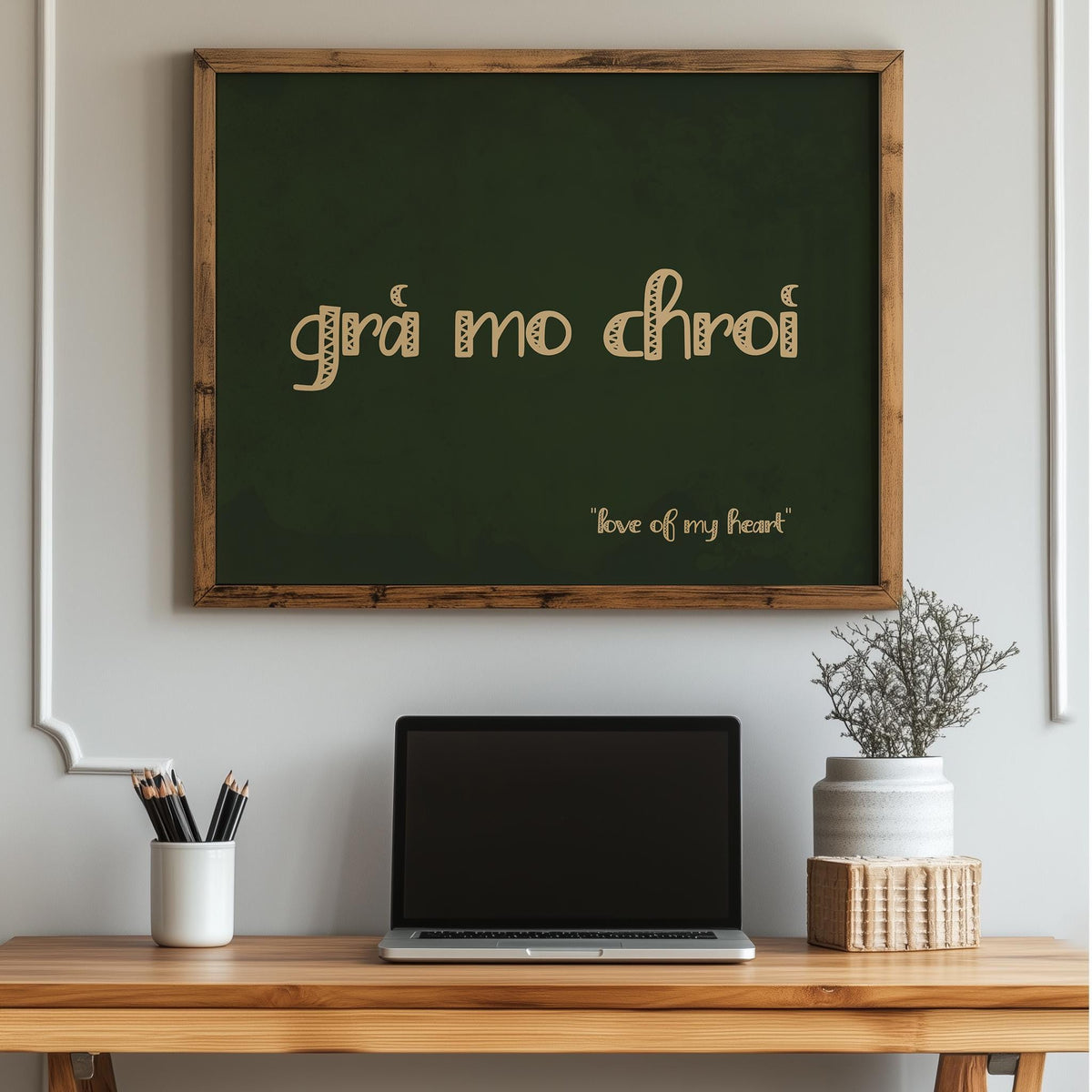 Grá Mo Chroí Dark Green Irish print – photo 5