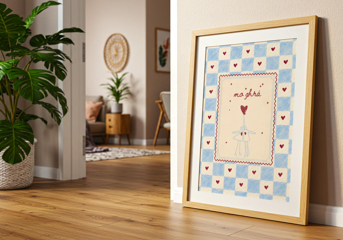 Mo Grá heart balloon Irish print – mockup 9