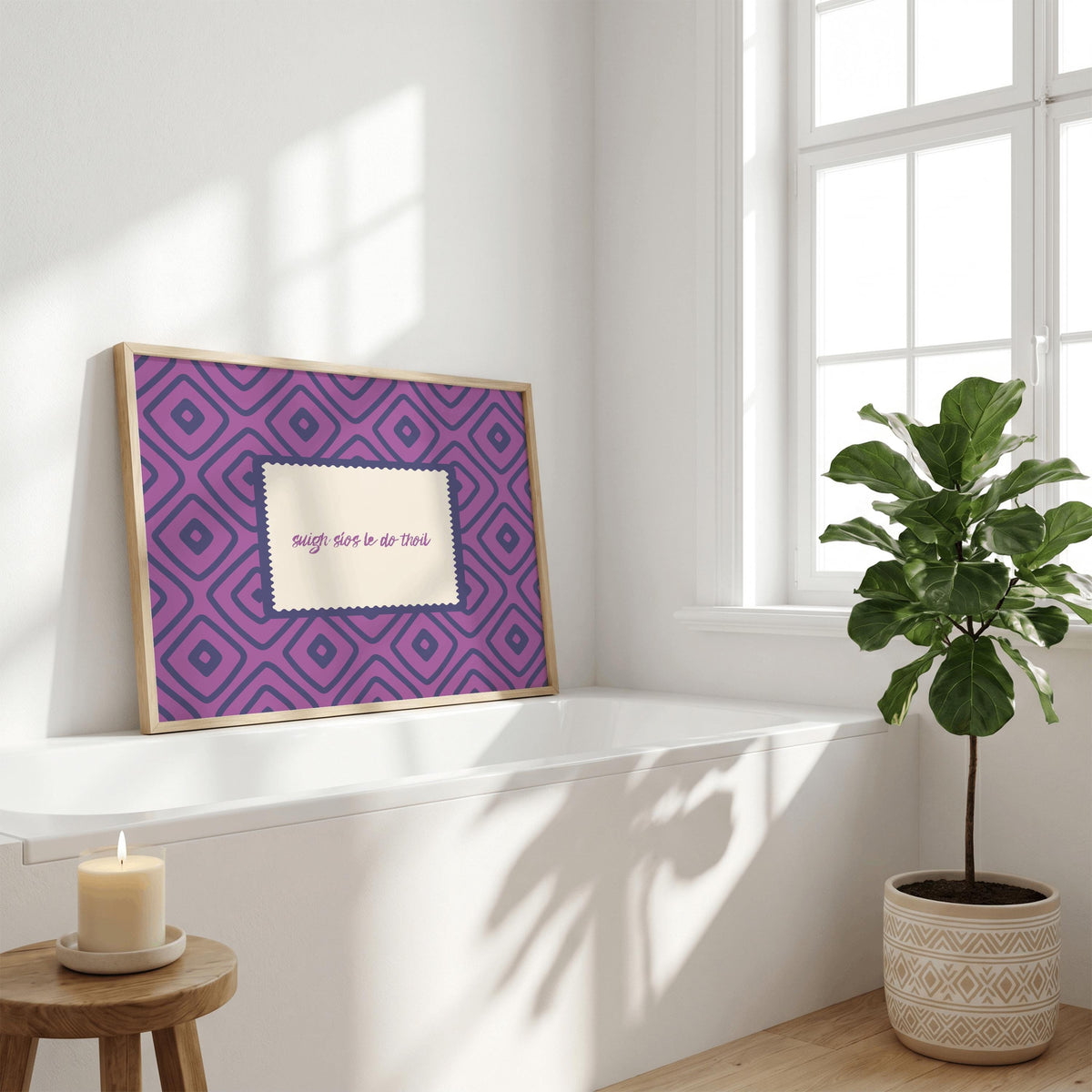 Suigh Síos Le Do Thoil Irish print – wall mockup 5