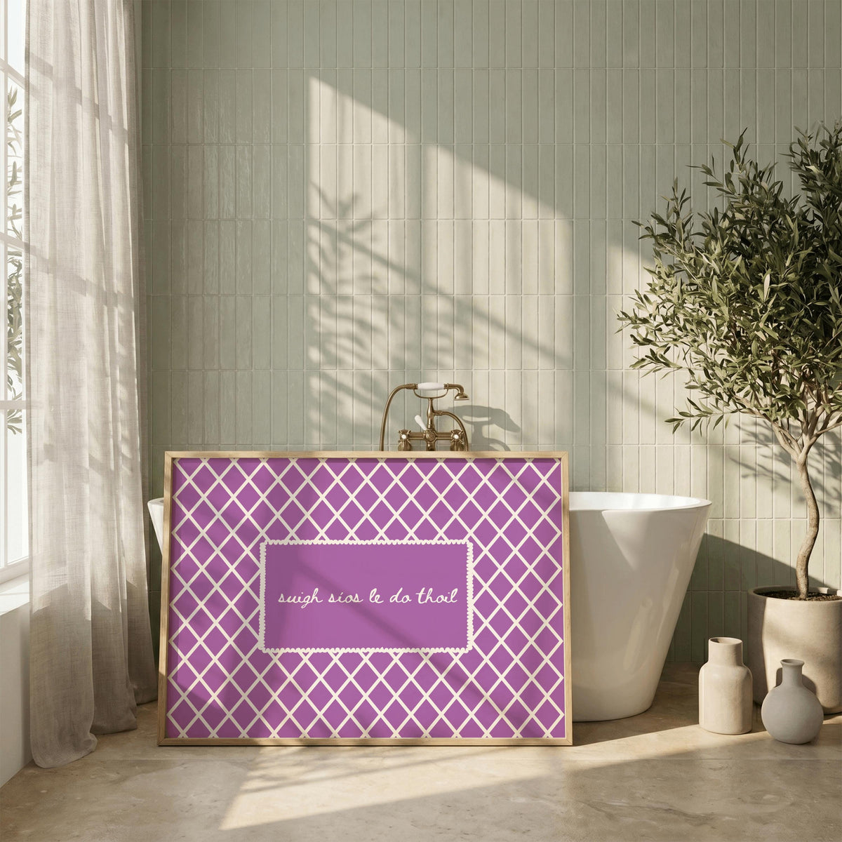 Suigh Síos Purple Diamond Irish print – photo 5