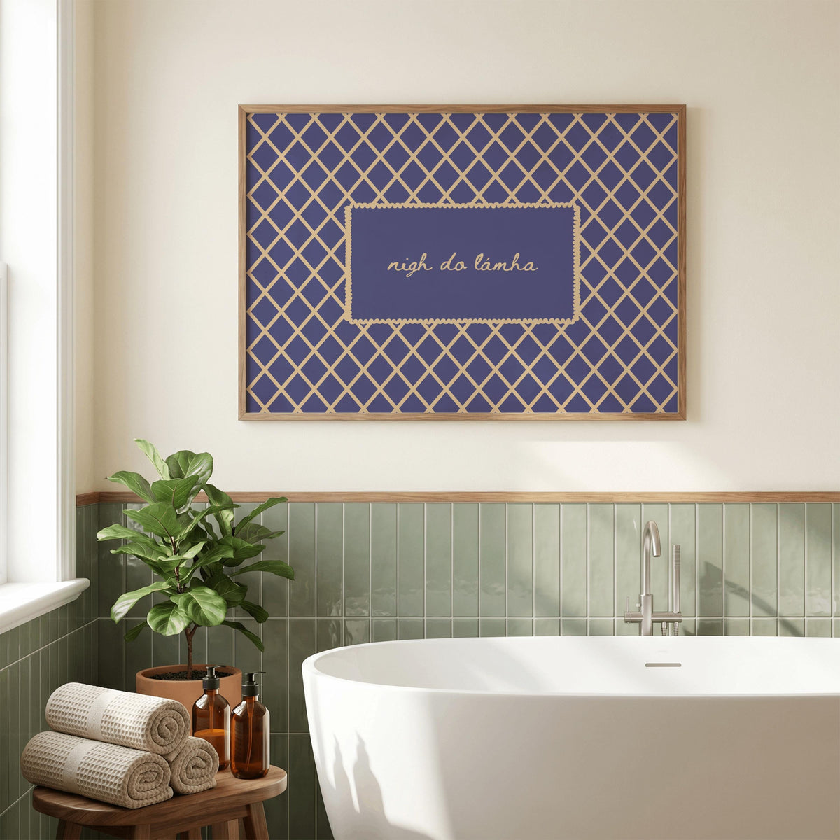 Nigh Do Lámha cottagecore Irish print – wall mockup 2