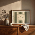 Green stripe Gaelic love quote print – wall mockup 1