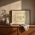 Irish love quote cream script Irish print – wall mockup 2