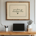 Irish love quote cream script Irish print – wall mockup 3