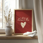 Gaelic love saying burgundy Irish print – wall mockup 8