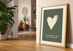 Níl aon leigheas ar an ngrá heart Irish print – wall mockup 4