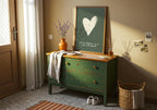 Níl aon leigheas ar an ngrá heart Irish print – wall mockup 6