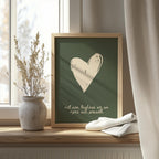 Níl aon leigheas ar an ngrá heart Irish print – wall mockup 7