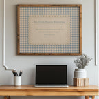 Irish House Blessing gingham lace Irish print – wall mockup 4