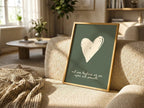 Níl aon leigheas ar an ngrá heart Irish print – wall mockup 9