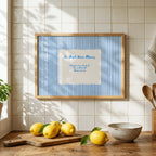 Blue Border Irish Blessing Irish print – room mockup 3