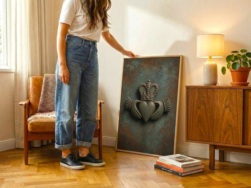 Vintage Heart Crown Emblem Irish print – photo 5