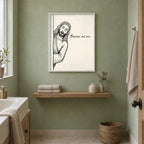Chonaic mé sin black ink Irish print – wall mockup 5