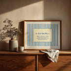 Irish baby blessing blue stripe Irish print – wall mockup 3