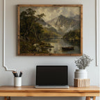 Killarney Upper Lake oil painting Irish print – wall mockup 3
