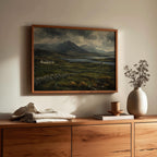 Connemara landscape oil painting Irish print – wall mockup 1