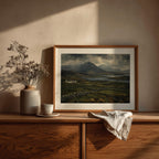 Connemara landscape oil painting Irish print – wall mockup 7