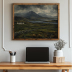 Connemara landscape oil painting Irish print – wall mockup 3