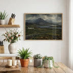 Connemara landscape oil painting Irish print – wall mockup 4