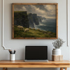 Cliffs of Moher Sheep Landscape Irish print – wall mockup 4