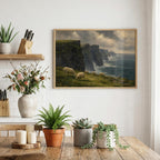 Cliffs of Moher Sheep Landscape Irish print – wall mockup 5
