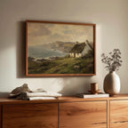 Irish Coast with Cottage Irish print – wall mockup 1