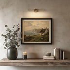 Irish Coast with Cottage Irish print – wall mockup 2