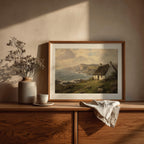 Irish Coast with Cottage Irish print – wall mockup 3