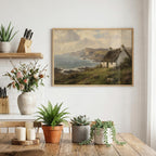 Irish Coast with Cottage Irish print – wall mockup 5