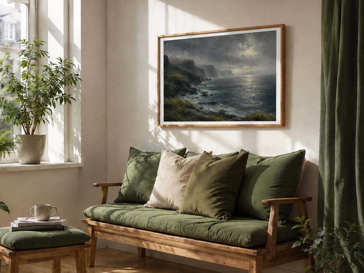 Stormy Irish coast print – mockup 4