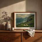 Irish coast sheep print – mockup 4