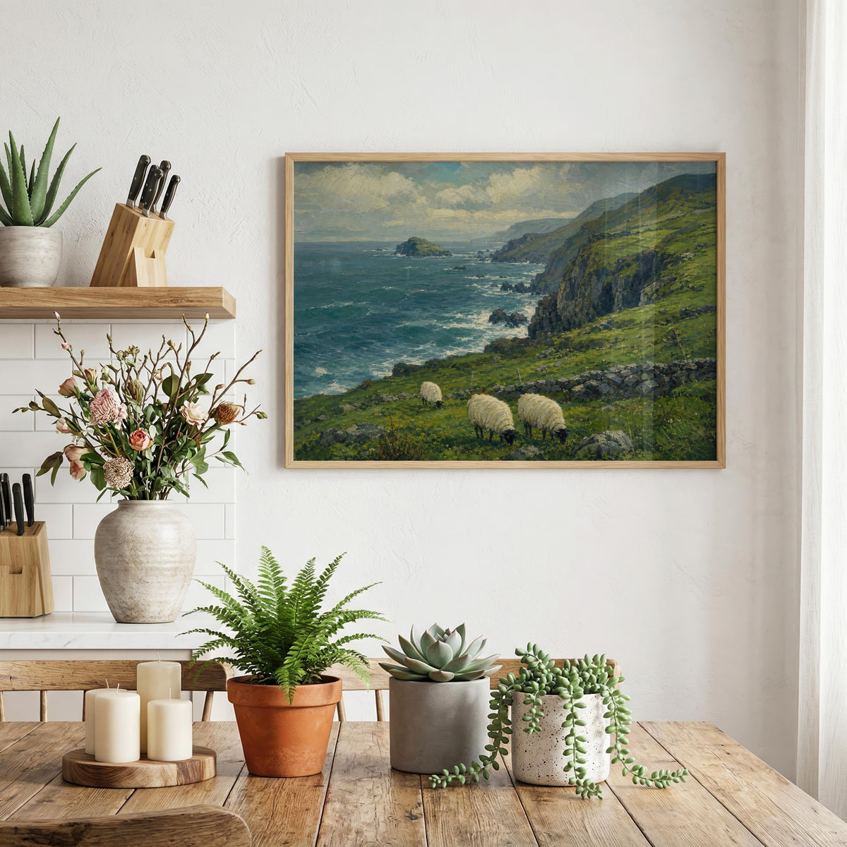 Irish coast sheep print – mockup 7