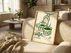 Caife le do thoil espresso cups Irish print – wall mockup 1