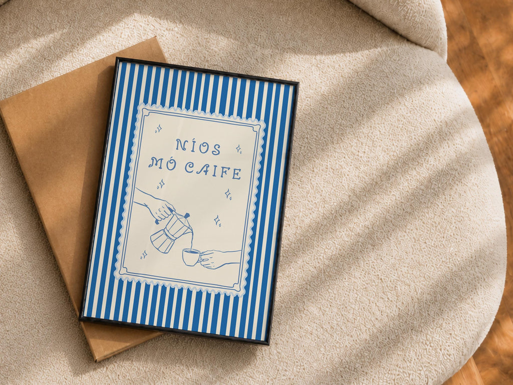 Níos Mó Caife moka pot print – mockup 9