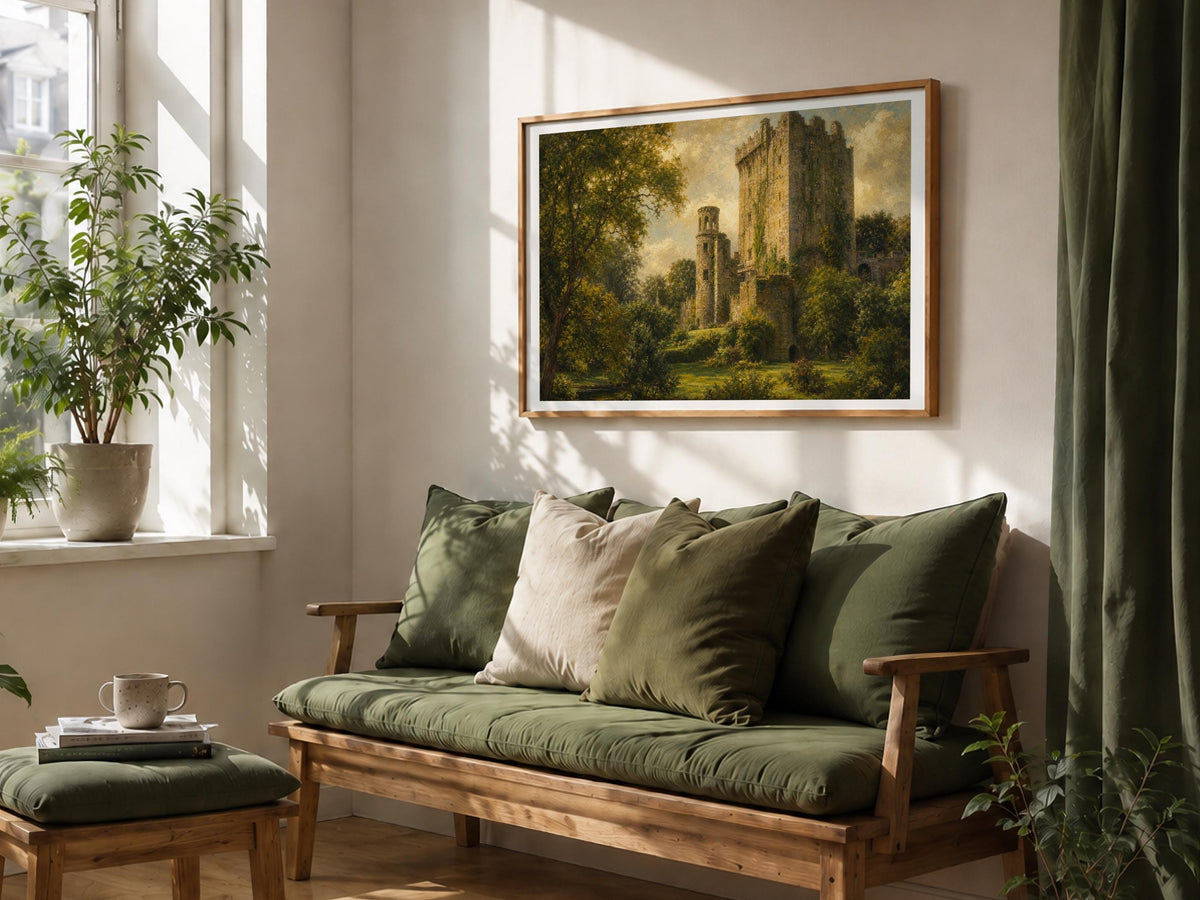 Blarney Castle landscape Irish print – wall mockup 5