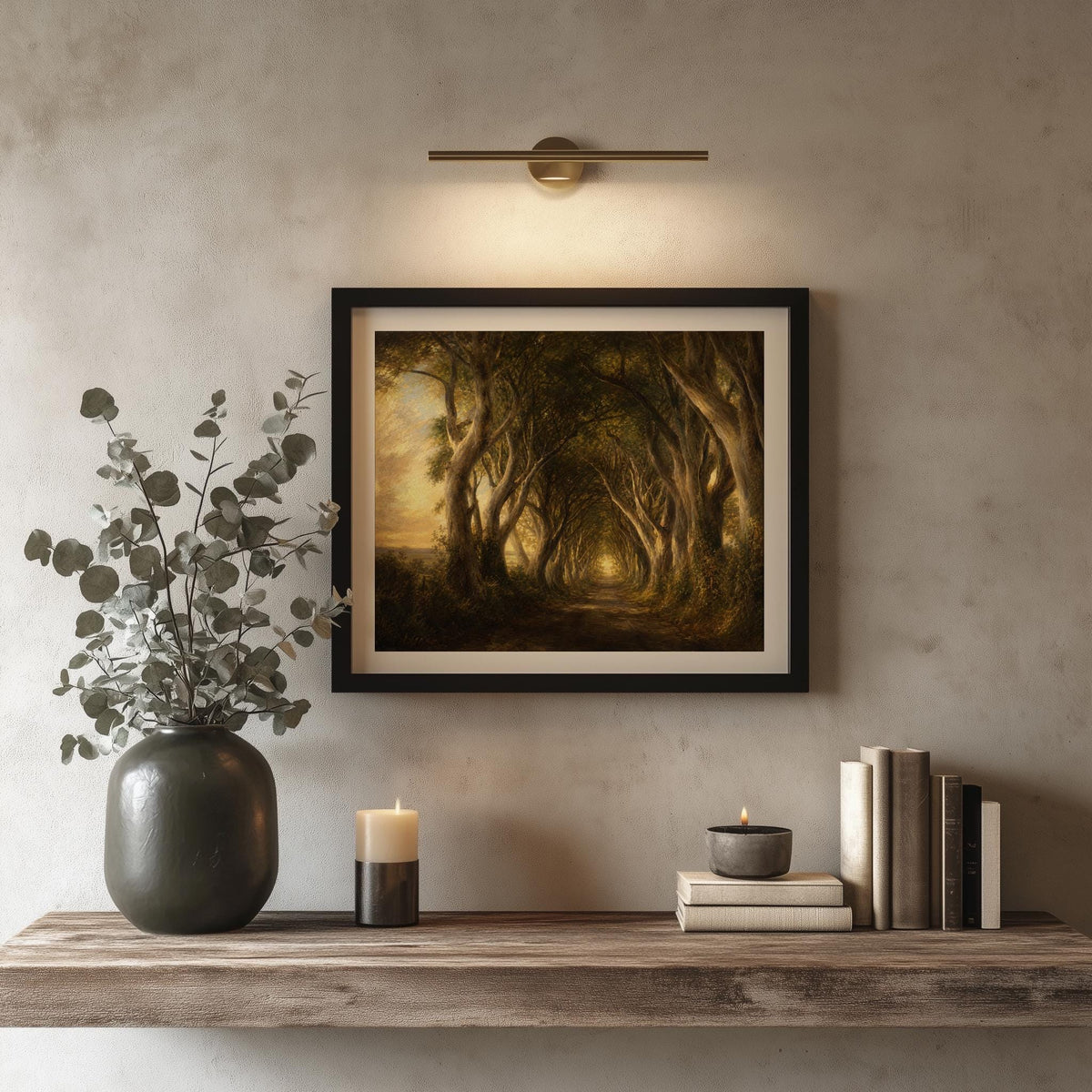 Dark Hedges Irish Road Irish print – wall mockup 2
