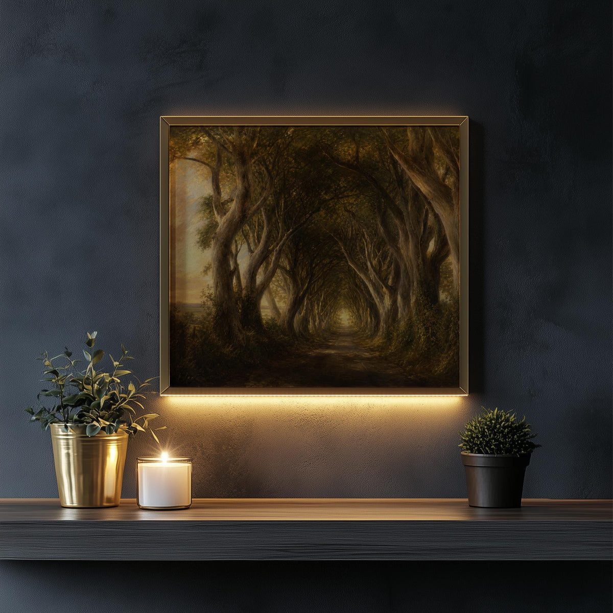 Dark Hedges Irish Road Irish print – wall mockup 4