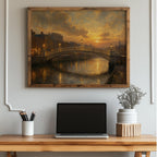 Ha'penny Bridge Dublin Irish print – wall mockup 4