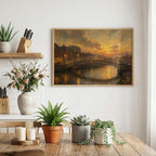 Ha'penny Bridge Dublin Irish print – wall mockup 5