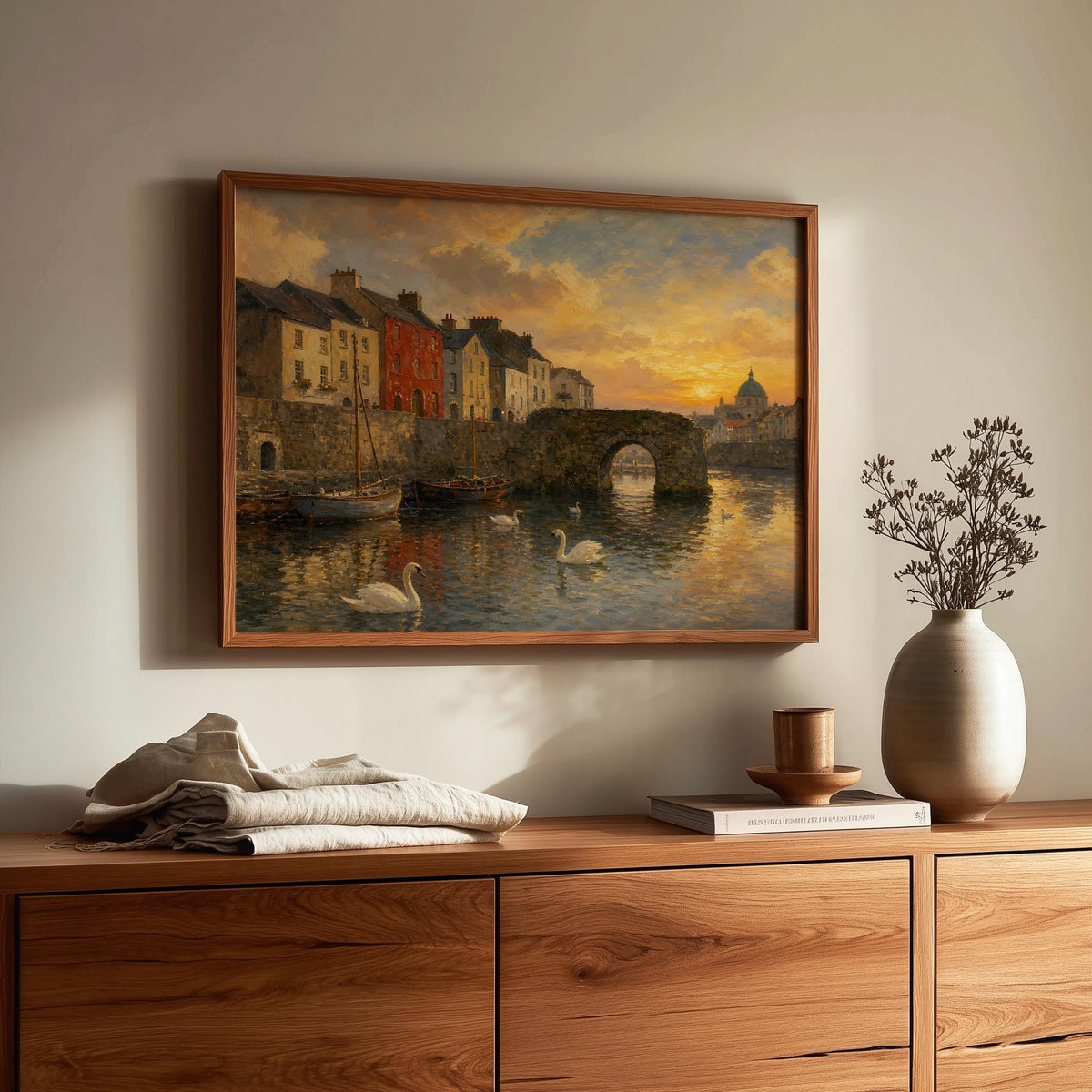 Galway Spanish Arch Irish print – wall mockup 1