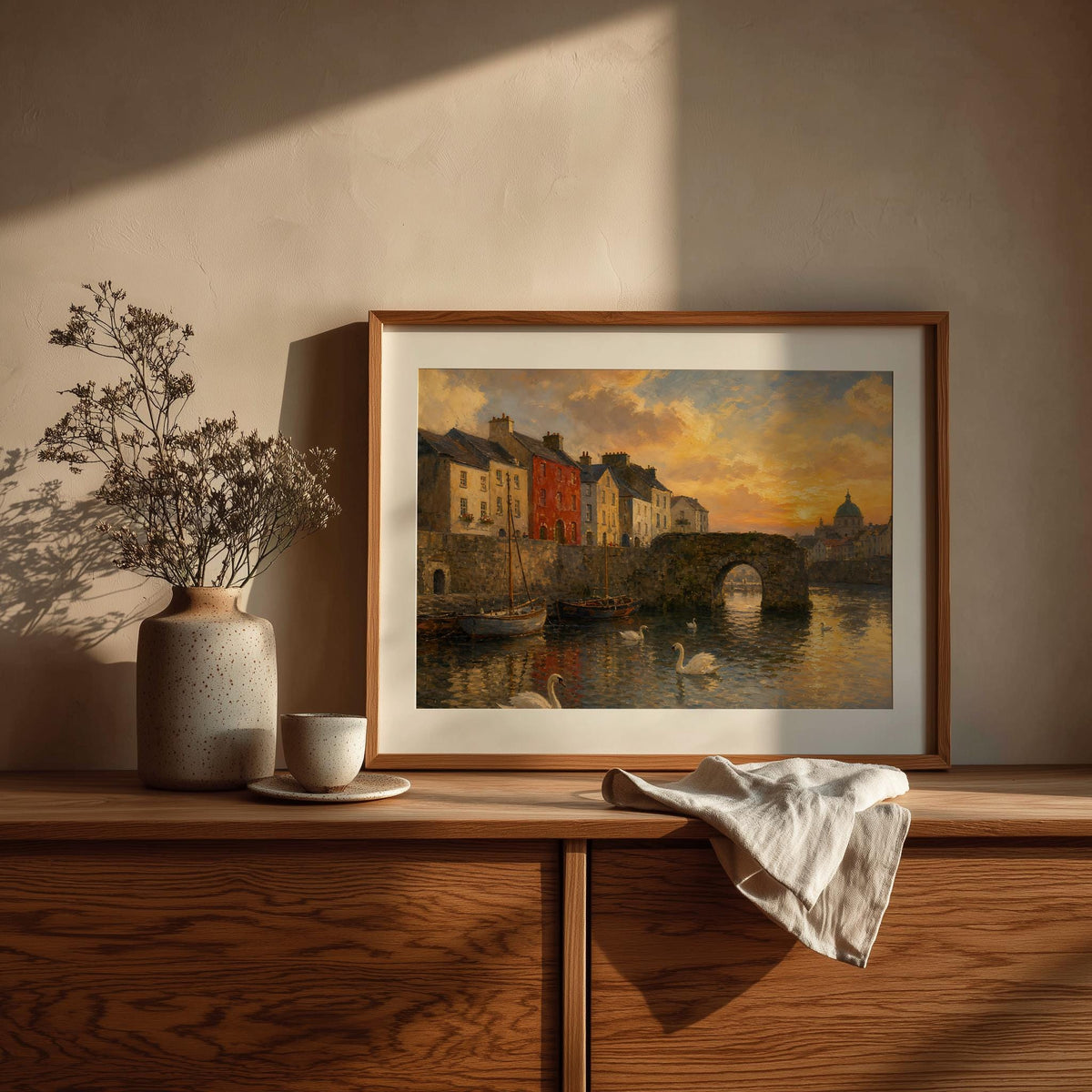 Galway Spanish Arch Irish print – wall mockup 3