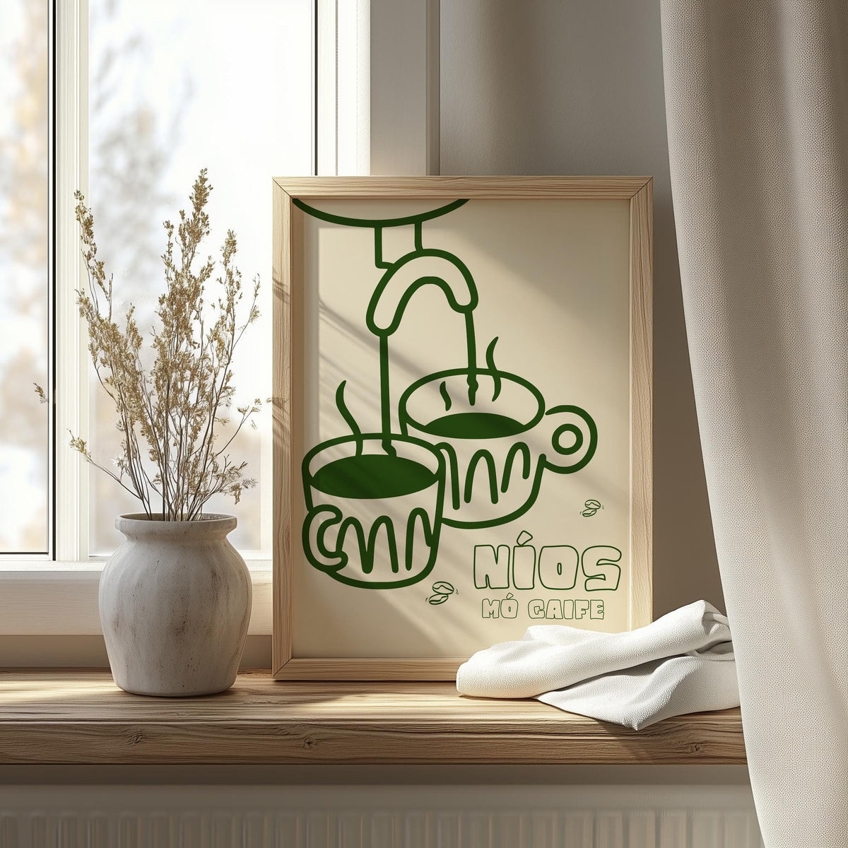 Níos Mó Caife Irish print – mockup 5