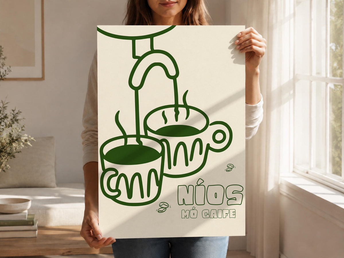 Níos Mó Caife Irish print – mockup 6
